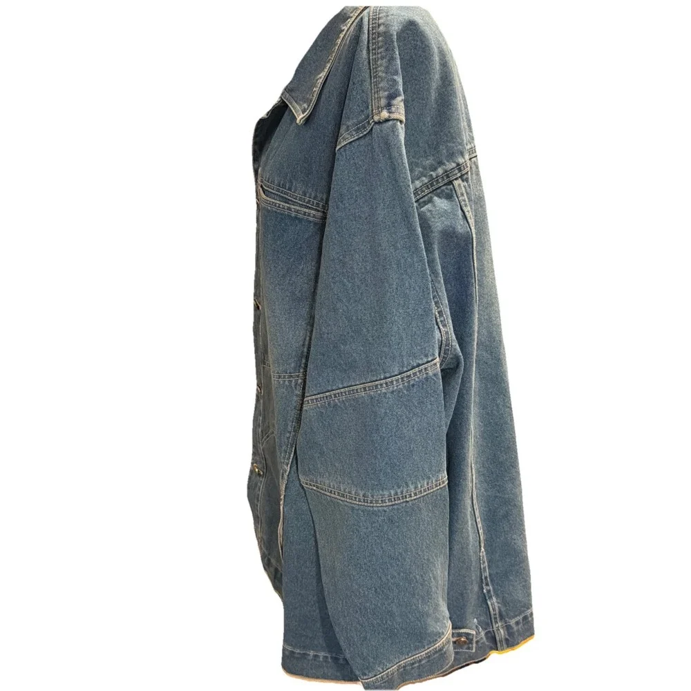 Ruff Ryders Jacket‎ Mens 3X Dirty Denim Workwear Hip Hop Embroidered Patch